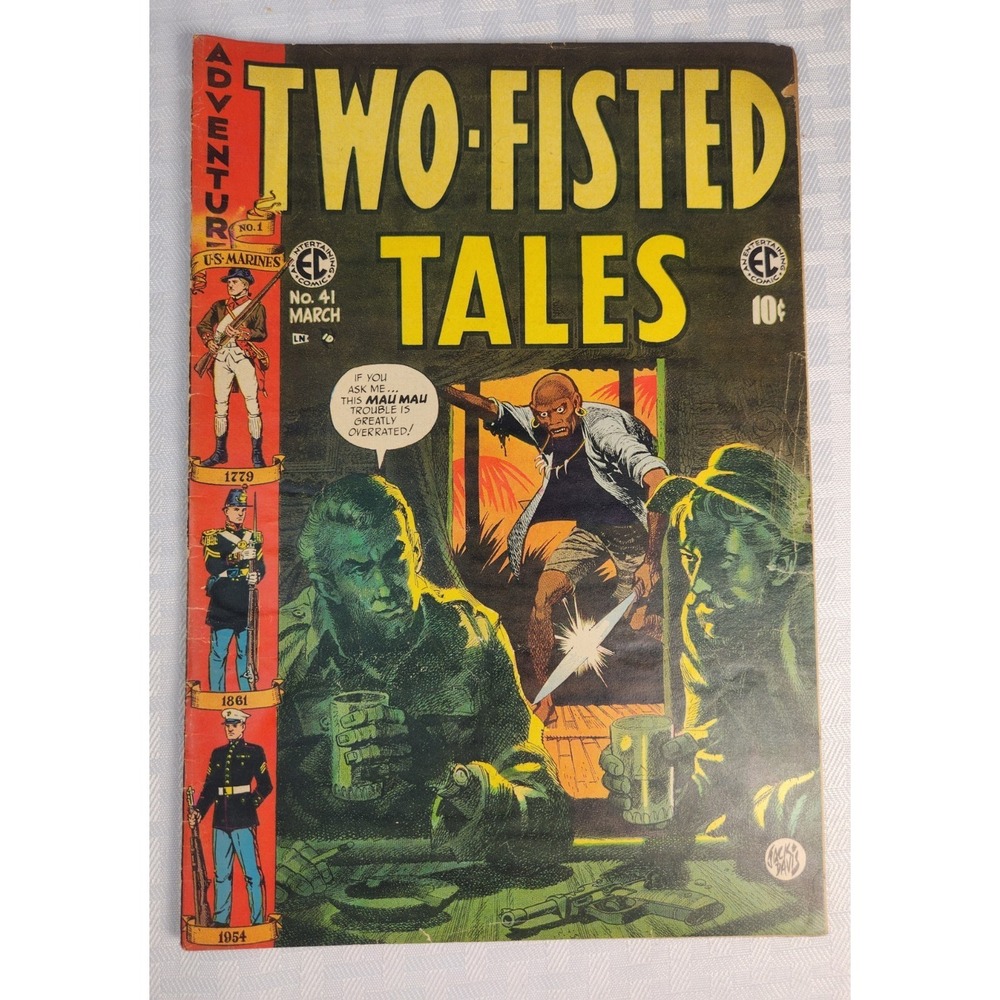 Two Fisted Tales "FINAL ISSUE" #41 March 1955 EC Comics Jack Davis cover VG
